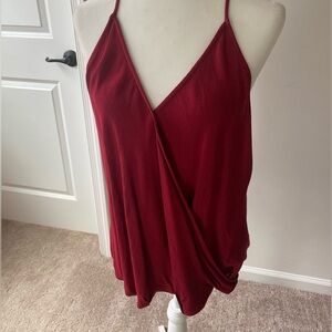 Market & Spruce Women’s XL Burgundy Red Spaghetti Strap Dress Top
